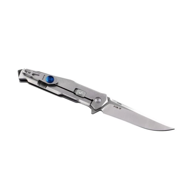 Нож складной Ruike P108-SF серебряный/синий (Вскрытая, поврежденная упаковка)